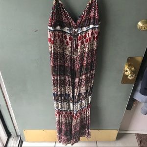 Akualani Dresses - Floral maxi dress brown, red, blue, yellow, white Akualani Dresses - Floral maxi dress brown, red, blue, yellow, white